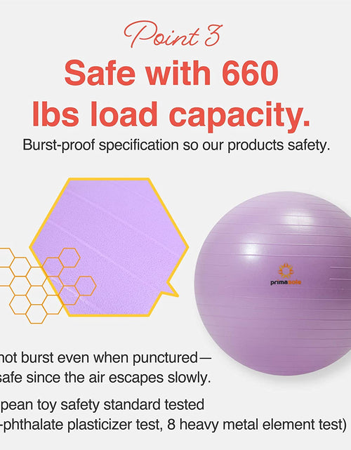 Load image into Gallery viewer, Exercise Ball for Balance Stability Fitness Workout Yoga Pilates at Home Office &amp; Gym with Inflator Pump
