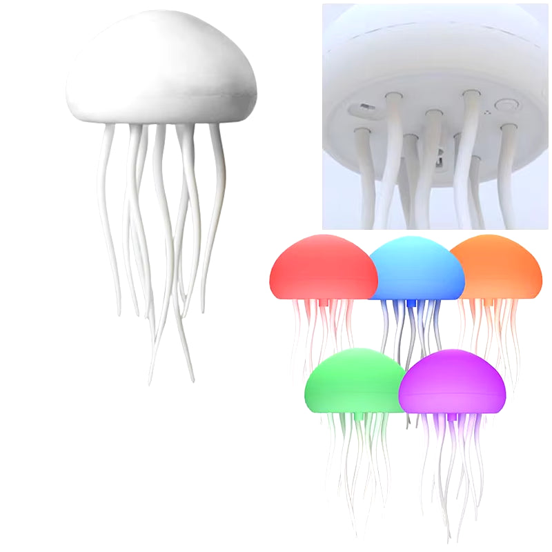 Jellyfish Lamp Voice Control Dancing RGB Gradient Jellyfish Bedside Lamp Rechargeable Table Lamp Touch Sensor Christmas Gift New