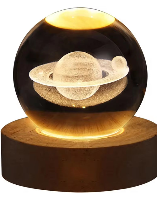 Load image into Gallery viewer, Unique 3D Crystal Ball Lamp with Galaxy and Planetary Projections USB Night Light for Cozy Atmosphere Plasma Ball
